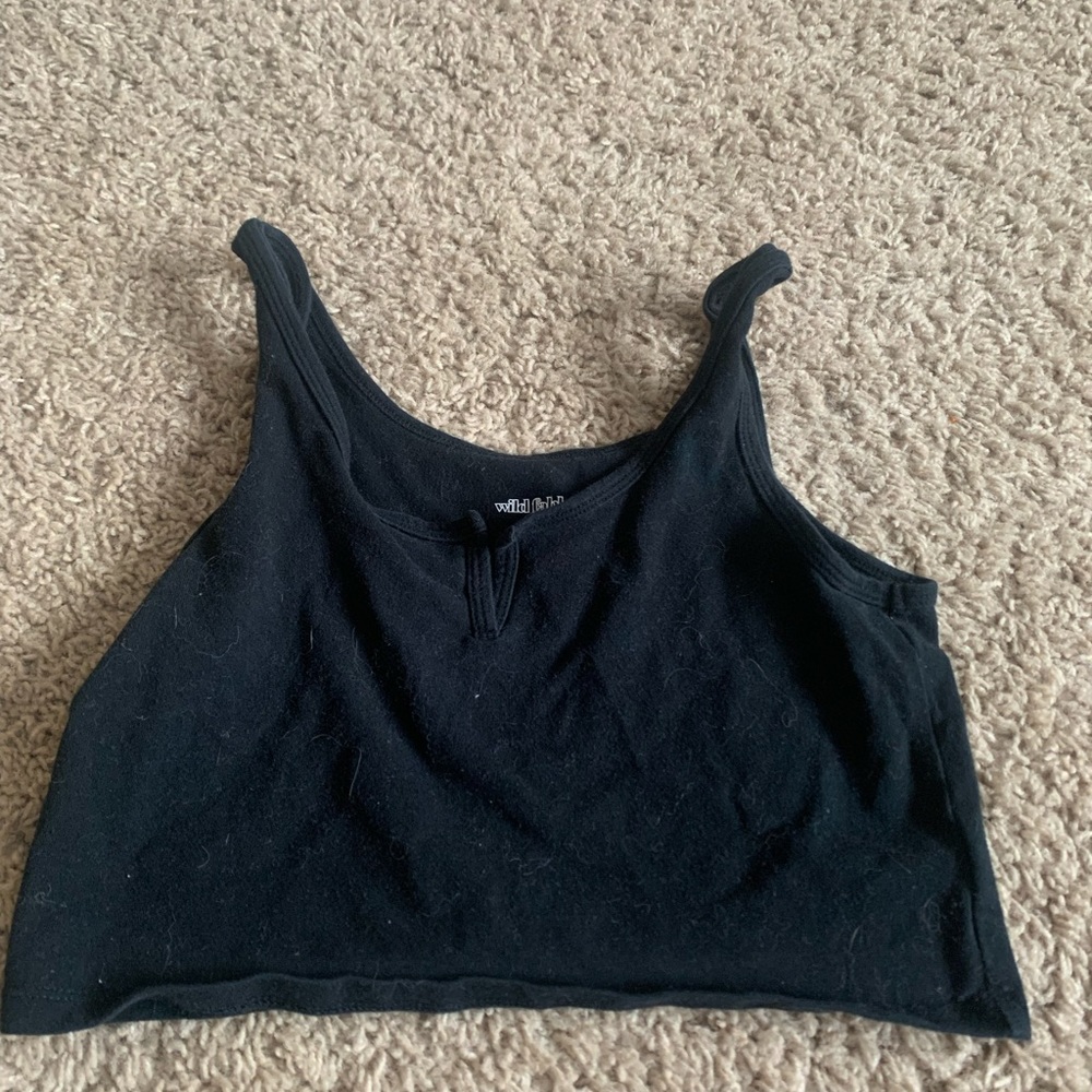 black target crop top